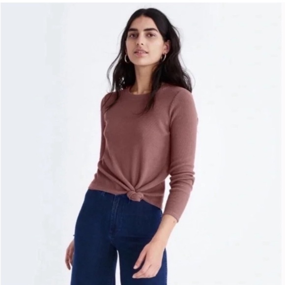 Madewell Textured Long Sleeve Top - Picture 1 of 8